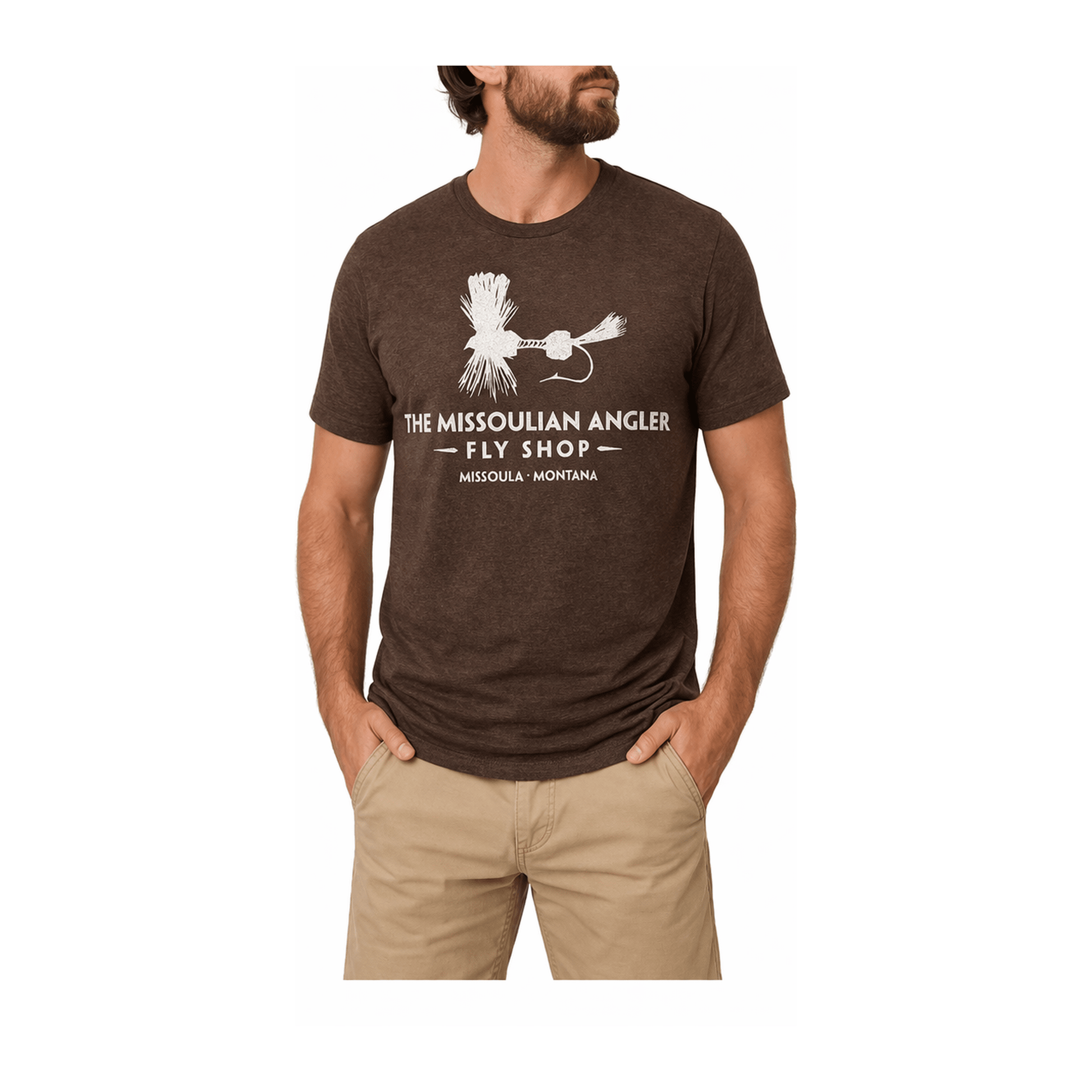 Missoulian Angler Logo Brown T-Shirt