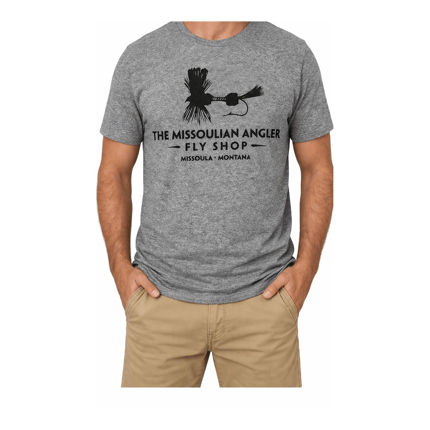 Missoulian Angler Logo Gray T-Shirt