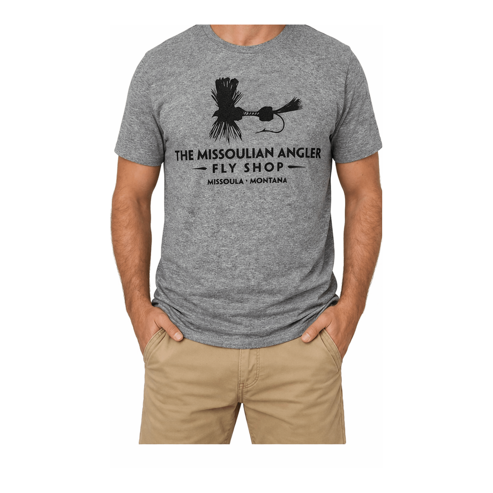 Missoulian Angler Logo Gray T-Shirt