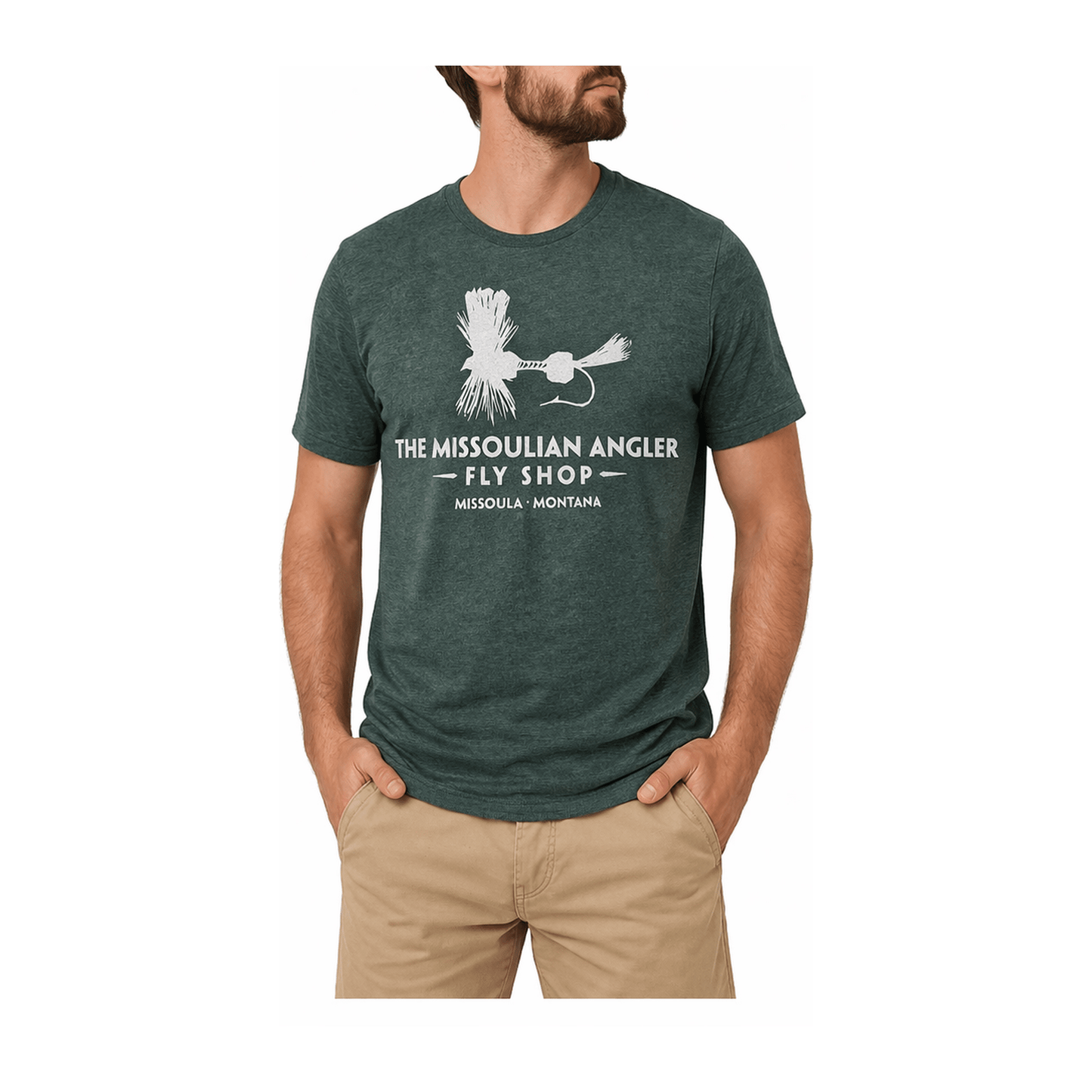 Missoulian Angler Logo Green T-Shirt