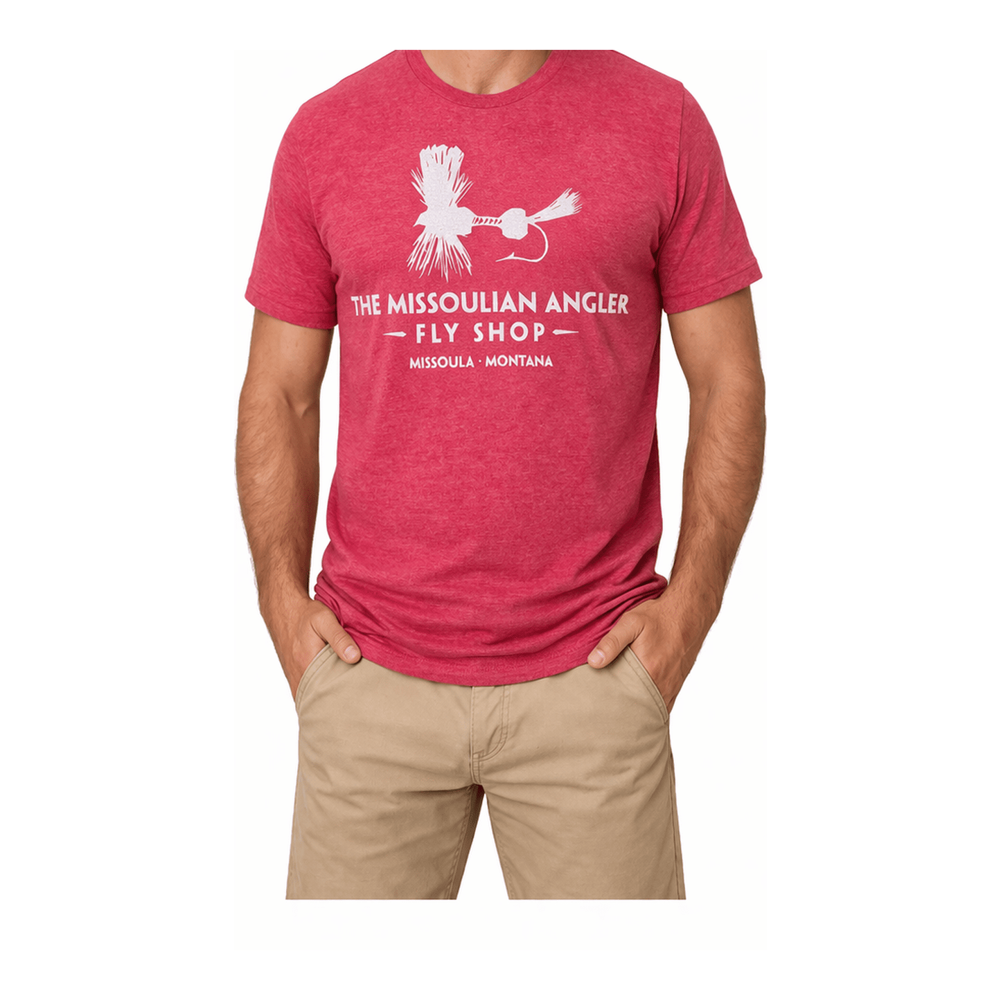 Missoulian Angler Logo Red T-Shirt
