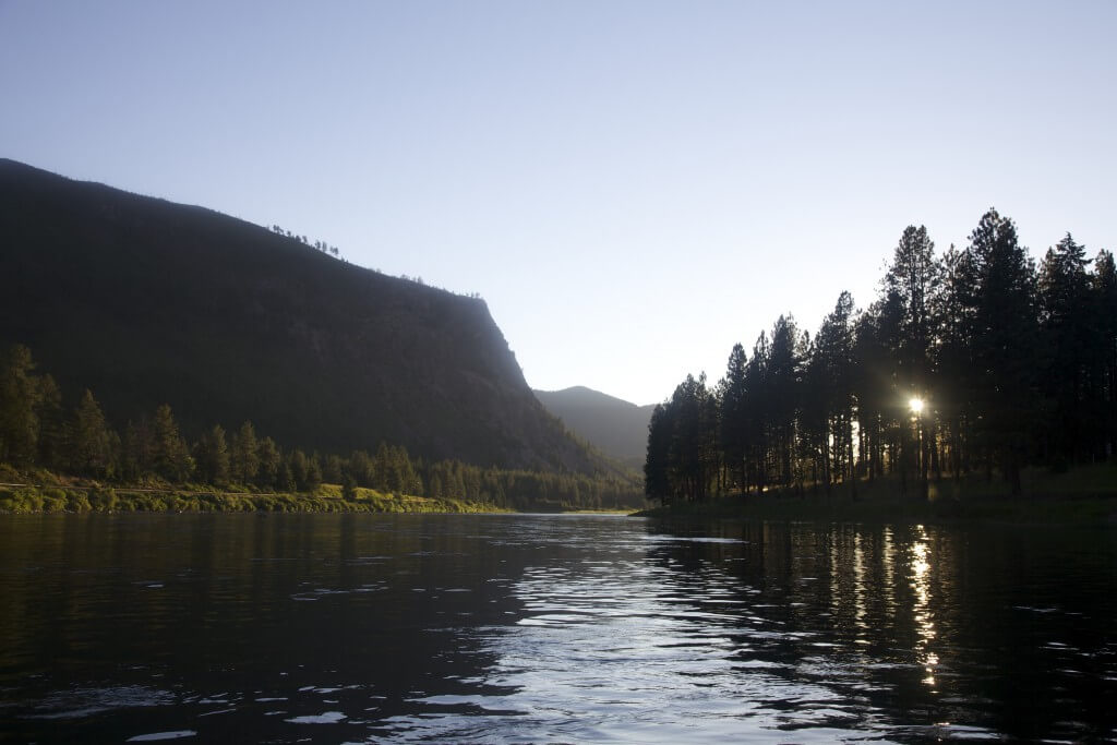 Flat Water Of Clark Fork River