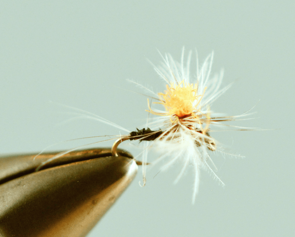 #20. 54 Artflies Midge Dry Flies Flash Body Parachute Biot MG54 Trico 
